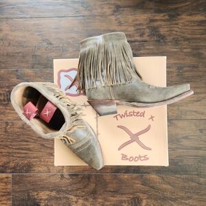 Twisted X fringe boots size 7 women's